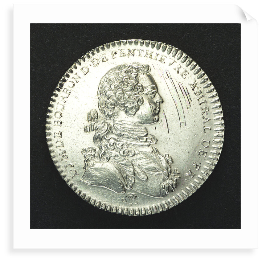Counter commemorating the completion of the ship-building programme; obverse by J.C. Roettier