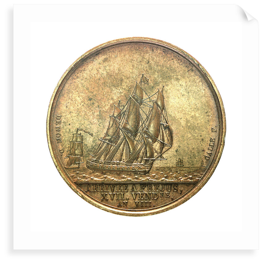 Counter commemorating the landing of Napoleon Bonaparte at Frejus, 1799; reverse by D.V. Denon