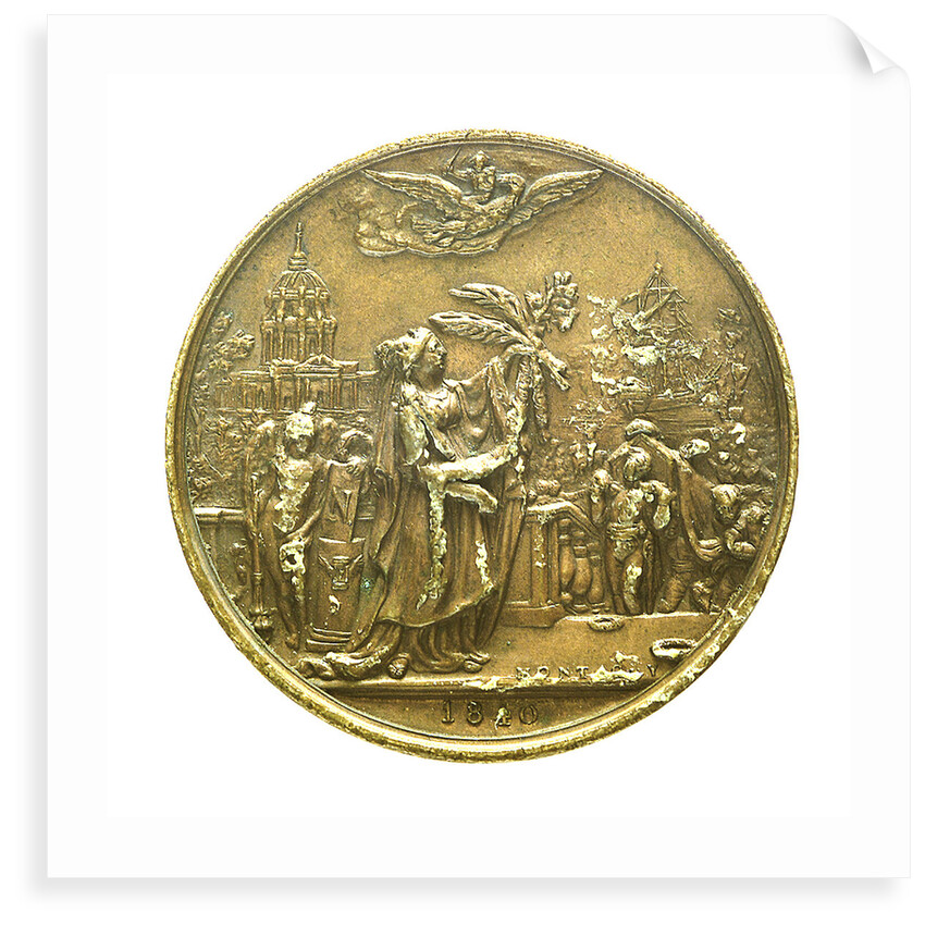 Counter commemorating the translation of the body of Napoleon I, 1840; reverse by J.P. Montagny