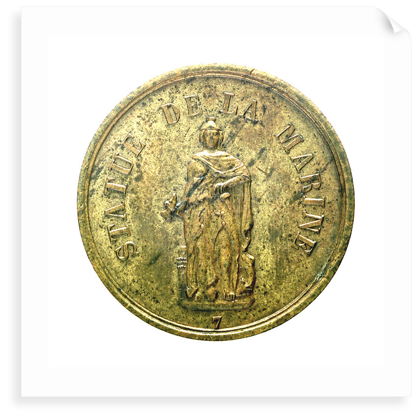 Counter commemorating a Naval Memorial; obverse by unknown
