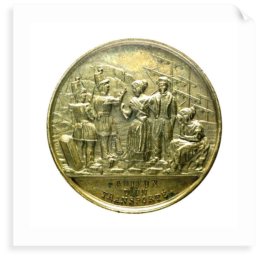 Counter commemorating the embarkation of the insurgents at Le Havre, 1848; obverse by unknown