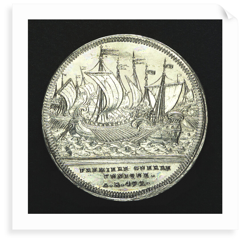 Counter commemorating the First Punic War; obverse by Jean Dassier