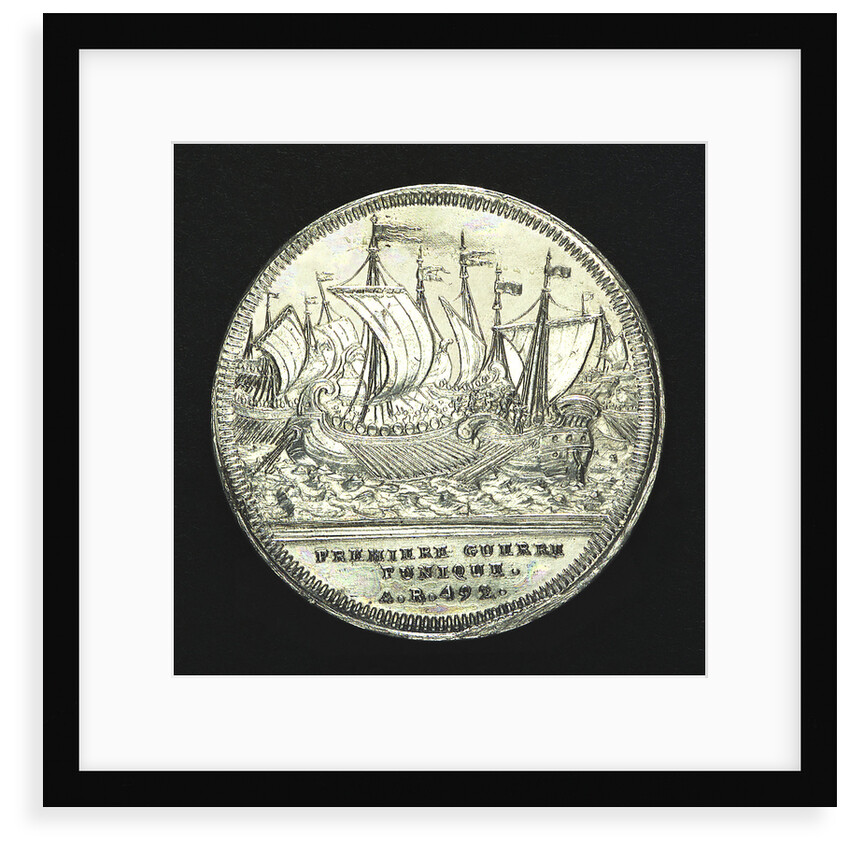 Counter commemorating the First Punic War; obverse by Jean Dassier