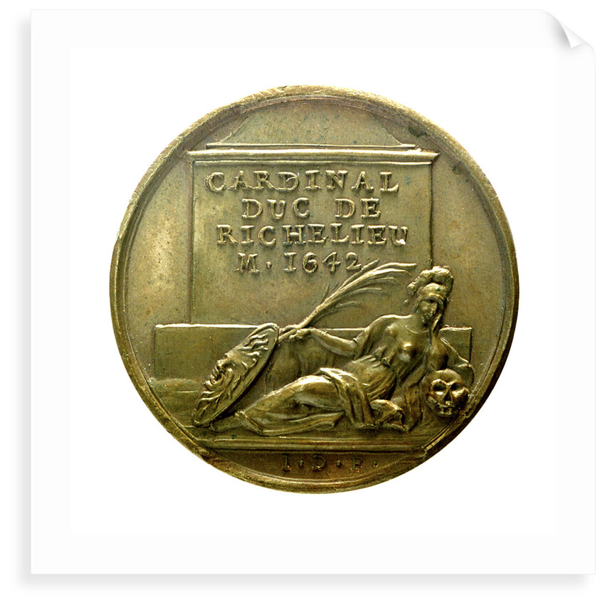 Counter commemorating the death of Cardinal Richelieu, 1642; reverse by J. Dassier