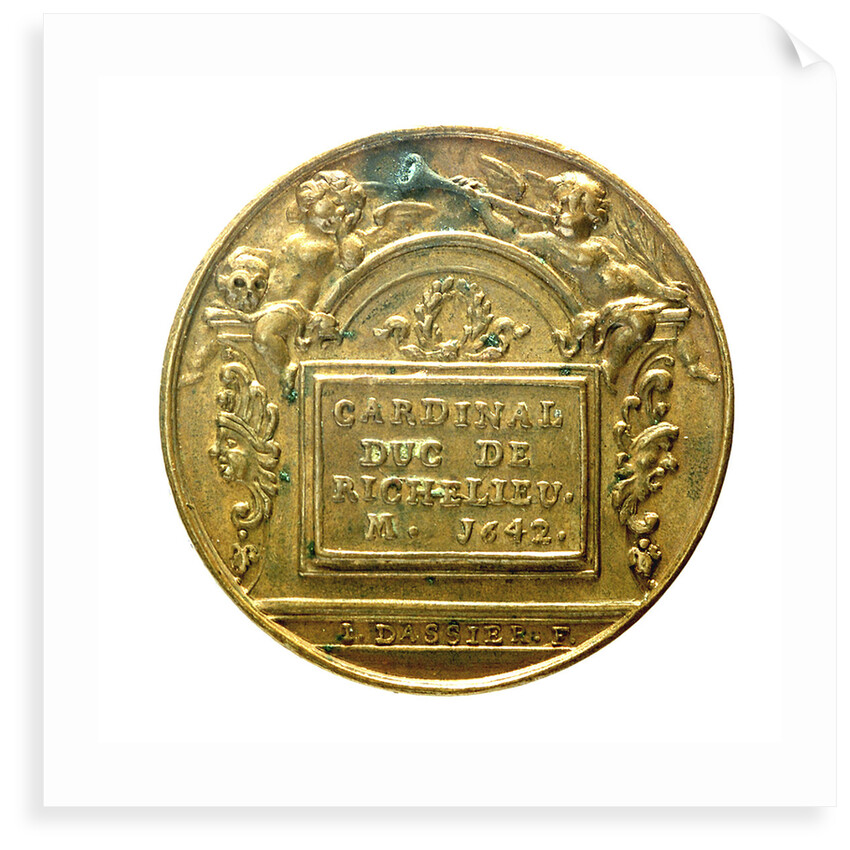Counter commemorating Cardinal Richelieu; reverse by J. Dassier