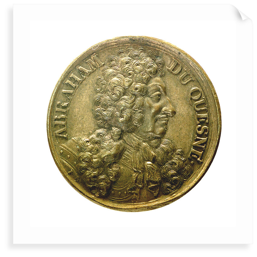 Counter commemorating Admiral Abraham Duquesne (1610-1688); obverse by J. Dassier