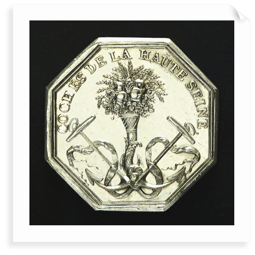 Counter commemorating the Bargemen of the Upper Seine; obverse by unknown