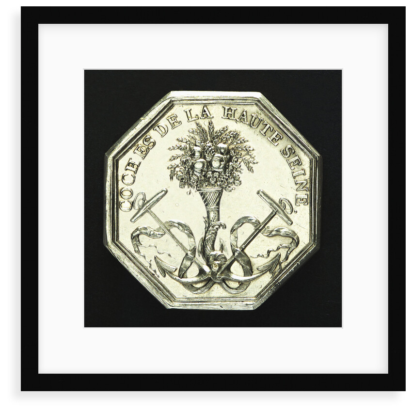 Counter commemorating the Bargemen of the Upper Seine; obverse by unknown
