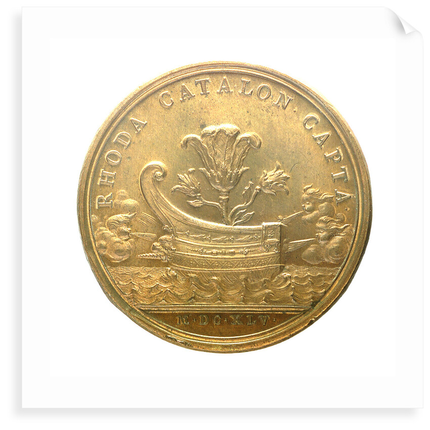 Medal commemorating the Battle of Rosas, 1645; reverse by J. Mauger