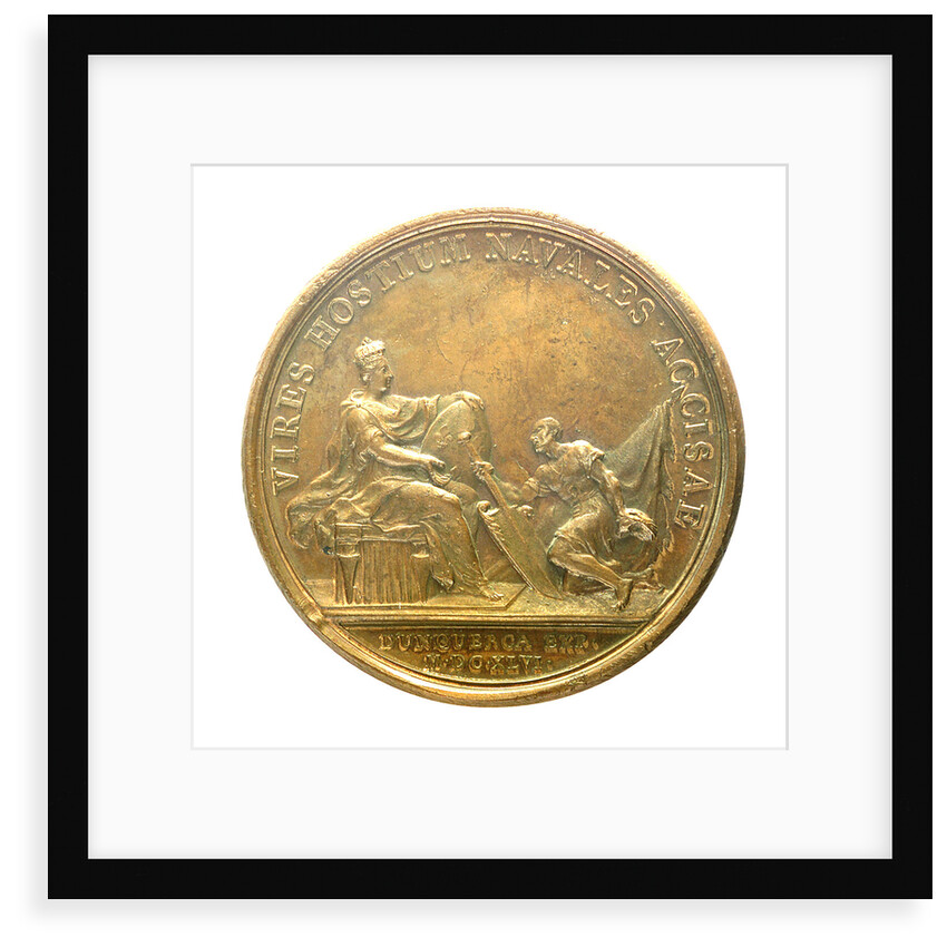 Medal commemorating the capture of Dunkirk, 1646; reverse by J. Mauger