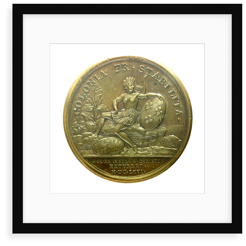 Medal commemorating the capture of St Christopher, 1666; reverse by J. Mauger