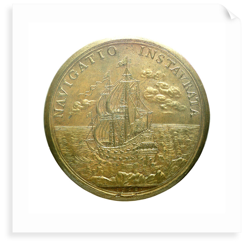 Medal commemorating the strengthened navy; reverse by J. Mauger