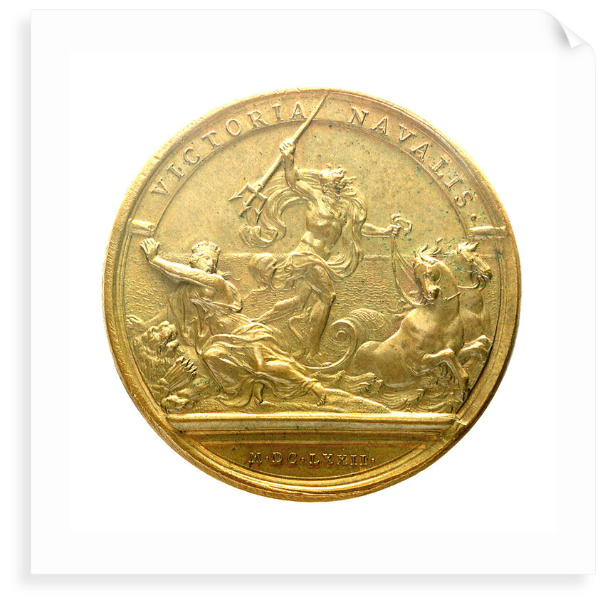 Medal commemorating the Battle of Solebay, 1672; reverse by J. Mauger