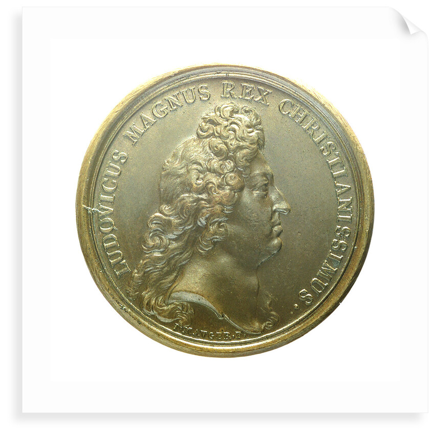 Medal commemorating the attack on Belle Isle, 1674; obverse by J. Mauger