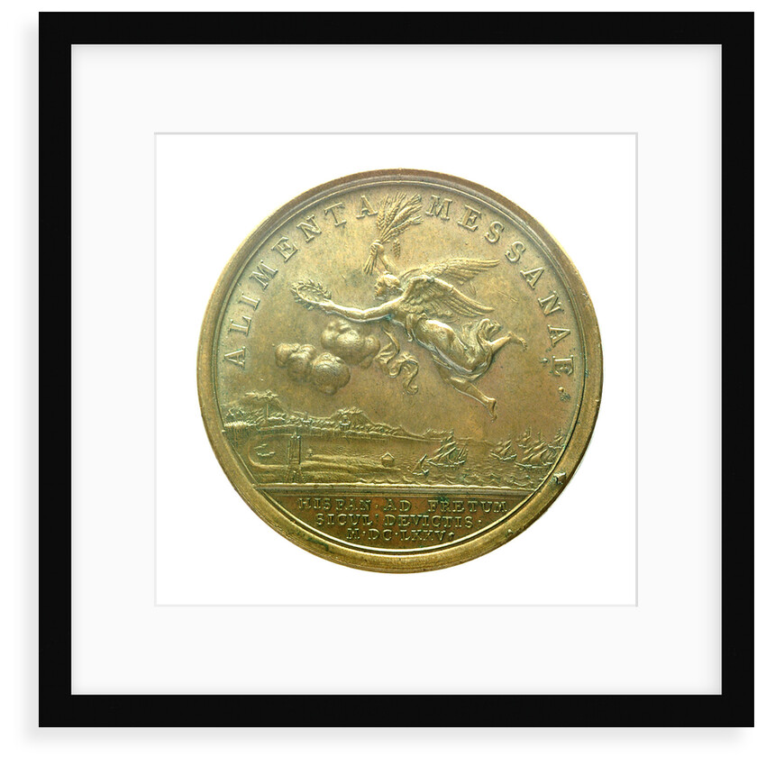 Medal commemorating the Spanish defeated at Messina, 1675; reverse by J. Mauger