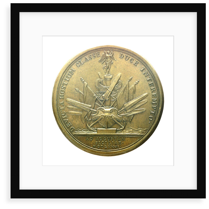 Medal commemorating the defeat of the Dutch and Spanish fleets at Catania, 1676; reverse by J. Mauger