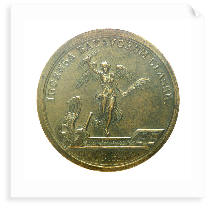 Medal commemorating the capture of Tobago, 1677; reverse by J. Mauger