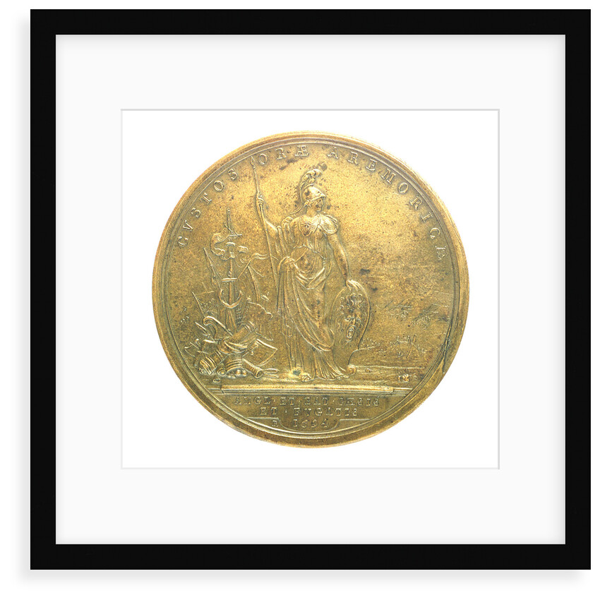 Medal commemorating the Expedition to Brest, 1694; reverse by H. Roussel