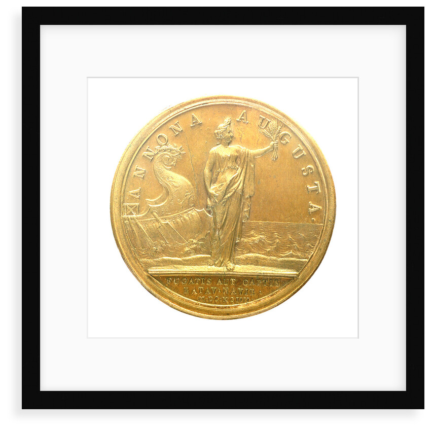 Medal commemorating Admiral Jean Bart recapturing the corn fleet, 1694; reverse by J. Mauger