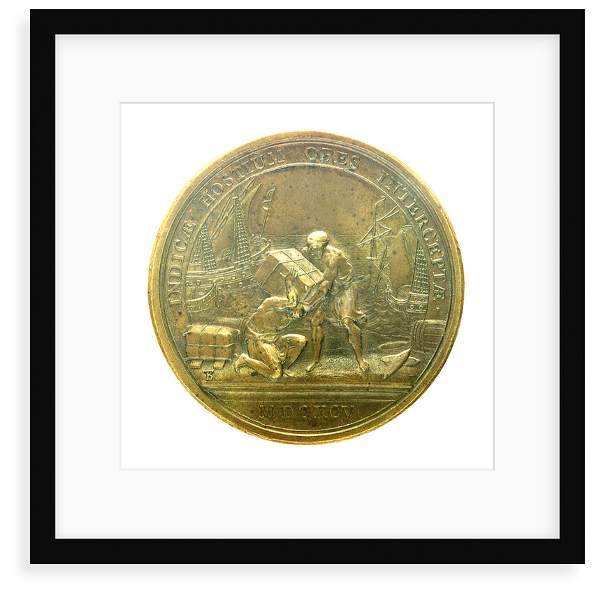 Medal commemorating the capture of English merchant ships; reverse by J. Mauger