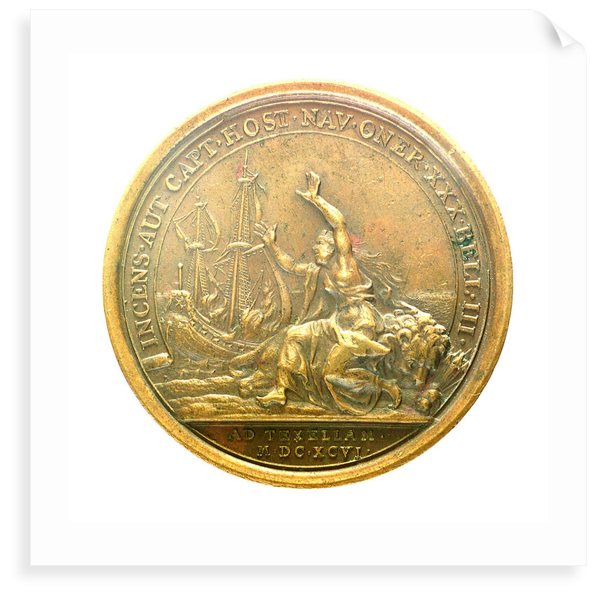 Medal commemorating the Dutch squadron captured by Admiral Jean Bart, 1696; reverse by Unknown