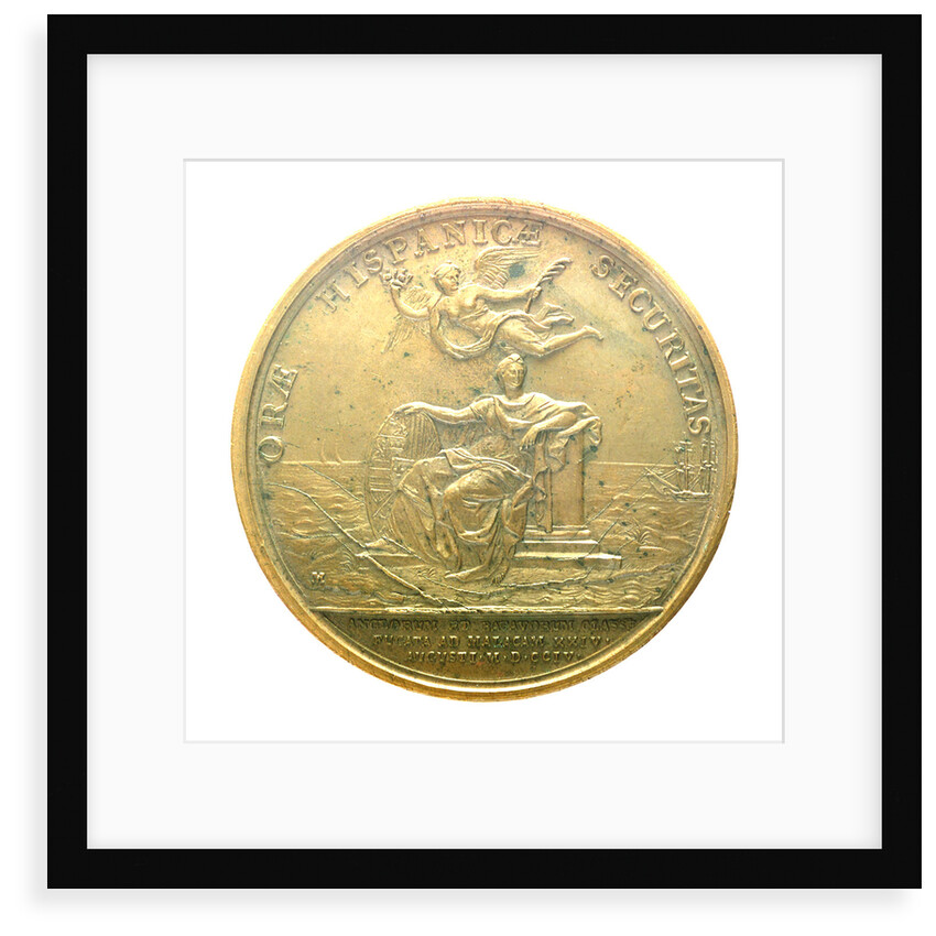 Medal commemorating the action off Malaga, 1704; reverse by J.A. Meisonie