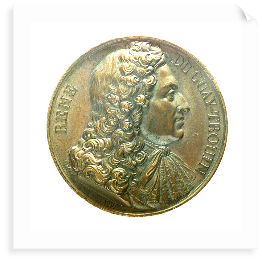 Medal commemorating Admiral René Duguay-Trouin (1673-1736) by Armand Auguste Caqu