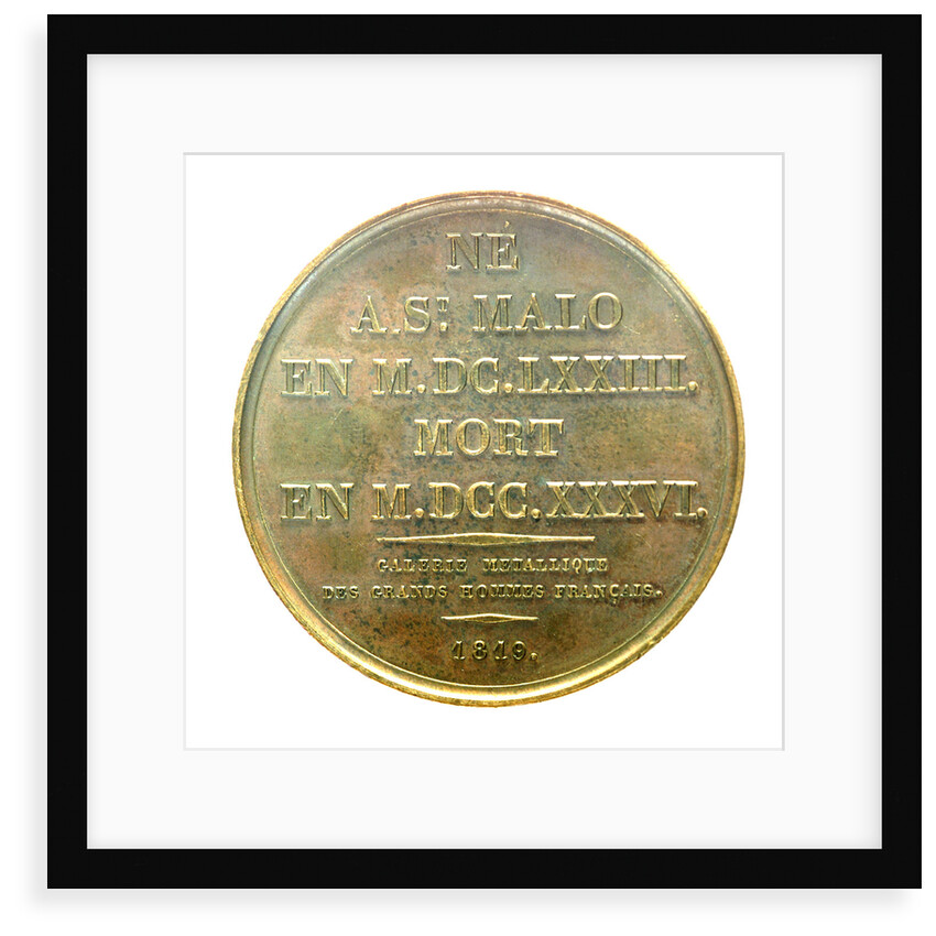 Medal commemorating Admiral René Duguay-Trouin (1673-1736) by Armand Auguste Caqu
