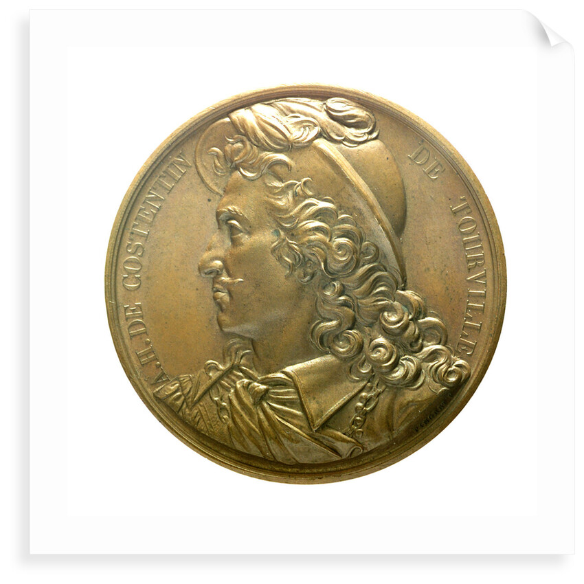 Medal commemorating Admiral Anne Hilarion de Contentin, Comte de Tourville (1642-1701); obverse by J.A. Pingret