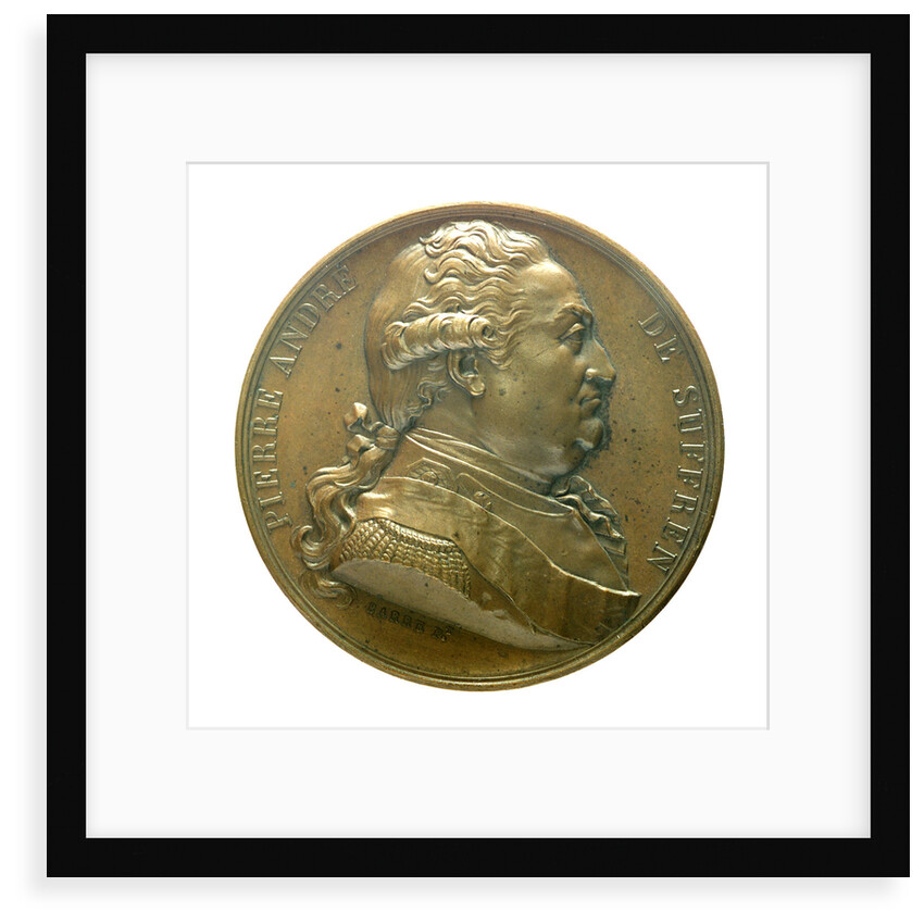 Medal commemorating Admiral de Suffren (1726-1788); obverse by J.J. Barre