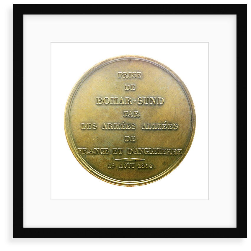 Medal commemorating the capture of Bomarsund, 1854; reverse by Valentin Maurice Borrel