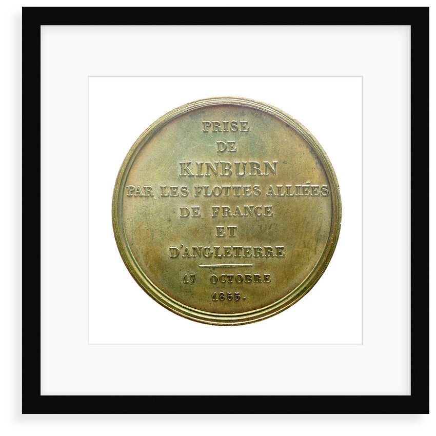 Medal commemorating the capture of Kinburn, 1855; reverse by Valentin Maurice Borrel