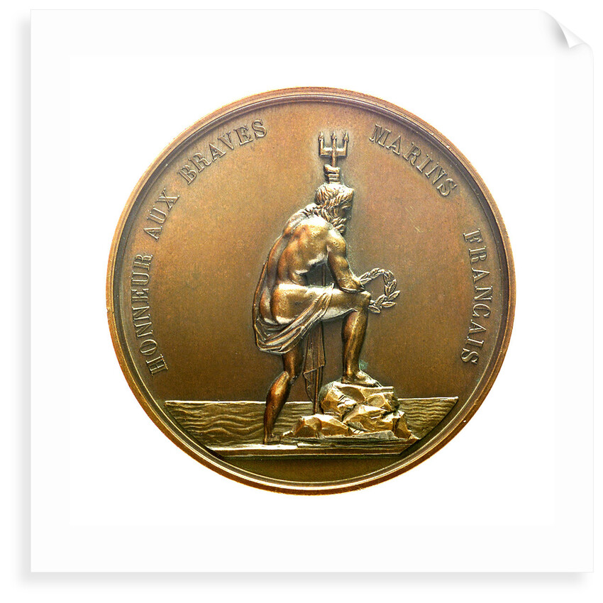 Medal commemorating the Baltic and Black Sea naval memorial, 1854-5; obverse by unknown