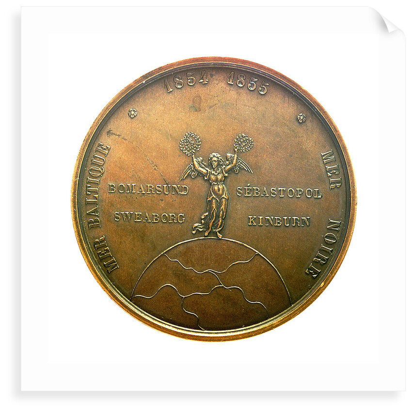 Medal commemorating the Baltic and Black Sea naval memorial, 1854-5; reverse by unknown