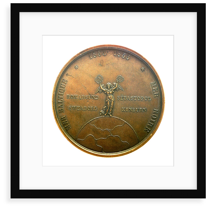 Medal commemorating the Baltic and Black Sea naval memorial, 1854-5; reverse by unknown