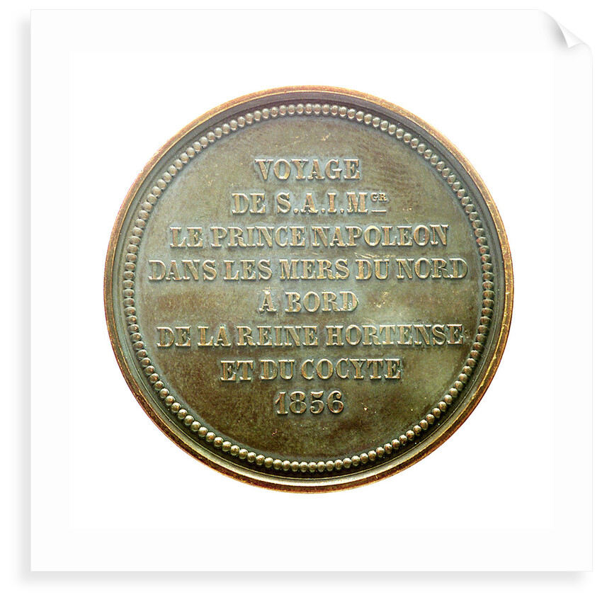 Medal commemorating the voyage of Prince Jérôme Napoleon, 1856 by Aristide Barr