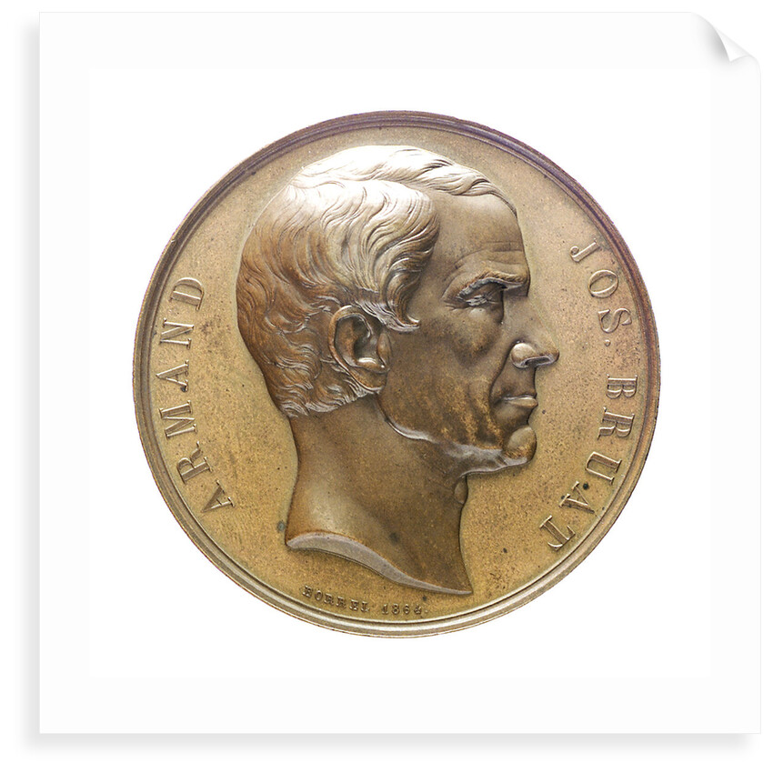 Medal commemorating Admiral Armand Bruat (1796-1855); obverse by Valentin Maurice Borrel