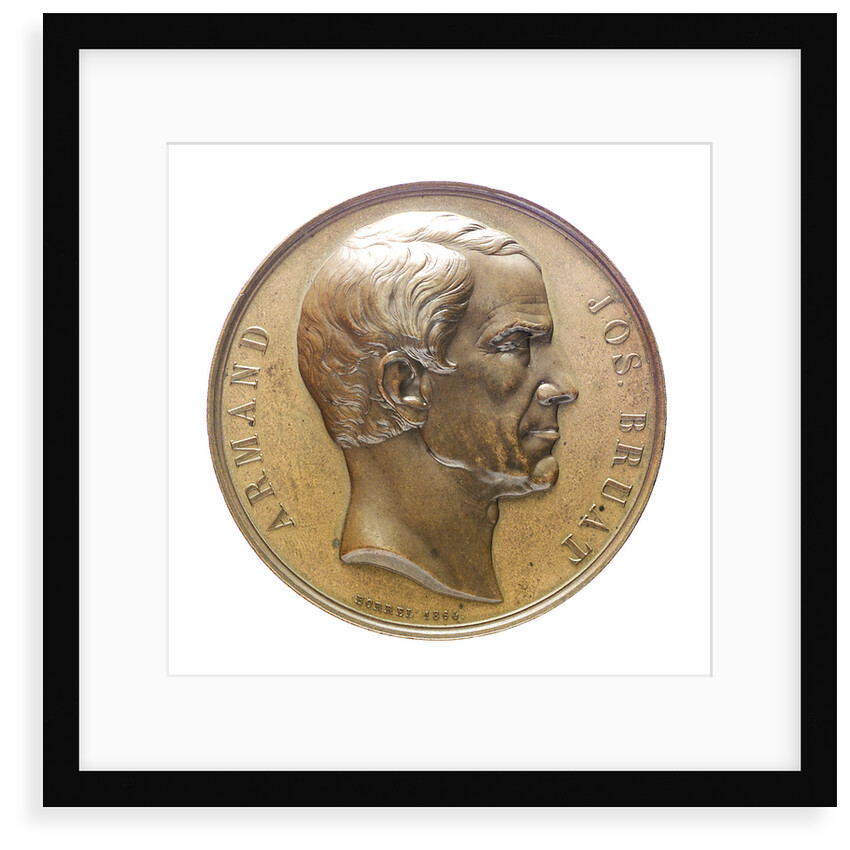 Medal commemorating Admiral Armand Bruat (1796-1855); obverse by Valentin Maurice Borrel