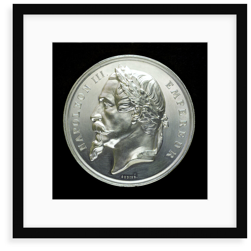 Medal commemorating the opening of the Suez Canal, 1869; obverse by E.A. Oudin
