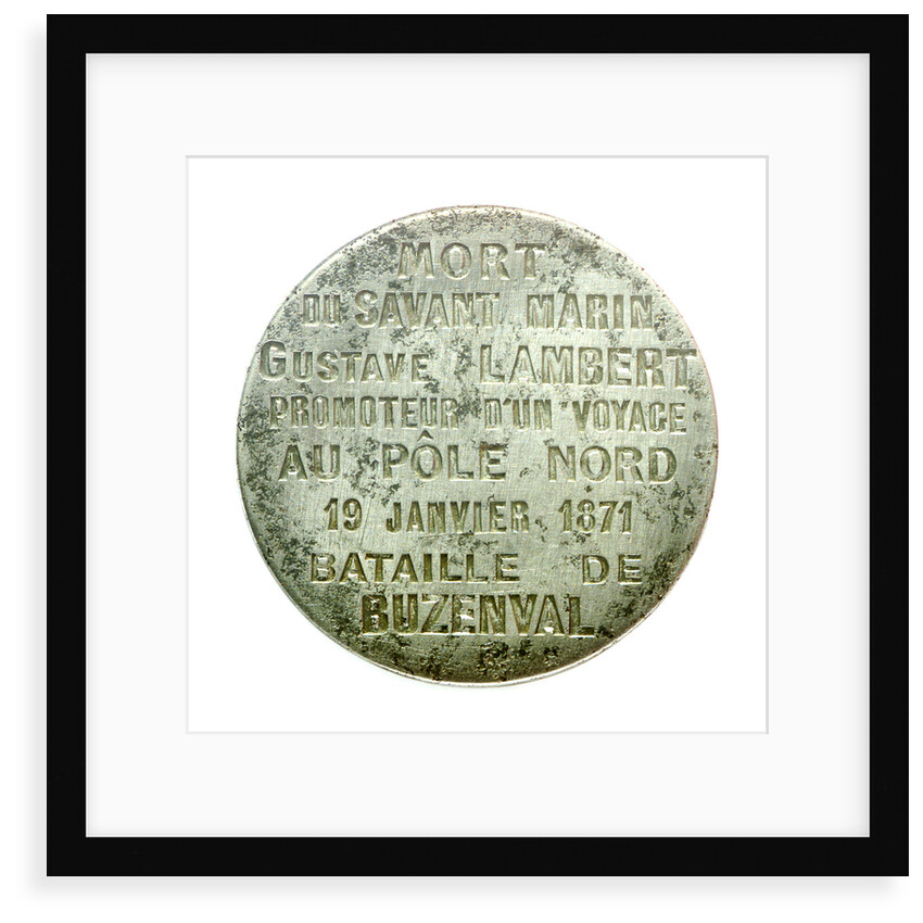 Medal die commemorating the siege of Paris, 1870-1871 and G Lambert, the explorer; obverse by unknown
