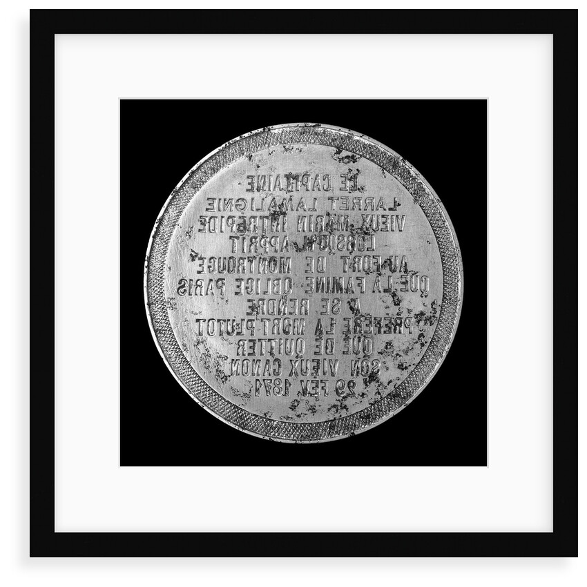 Medal die commemorating the siege of Paris, 1870-1871 and Captain Lamalignie; obverse by unknown