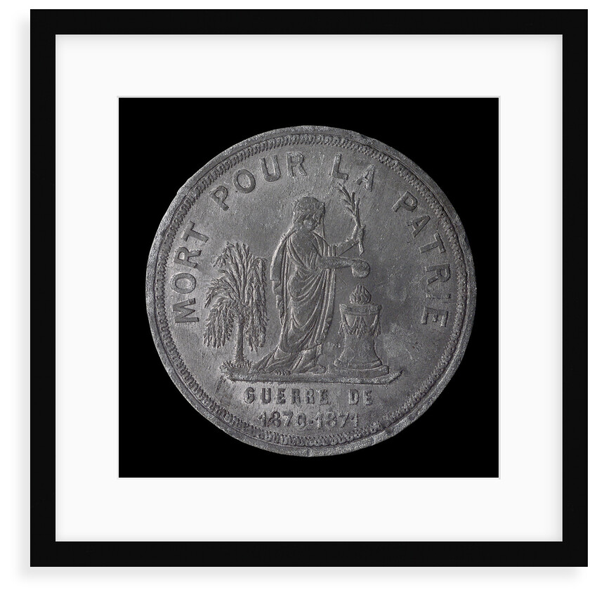 Medal commemorating the siege of Paris, 1870-1871 and death of Lieutenant Edgard Saisset; obverse by unknown