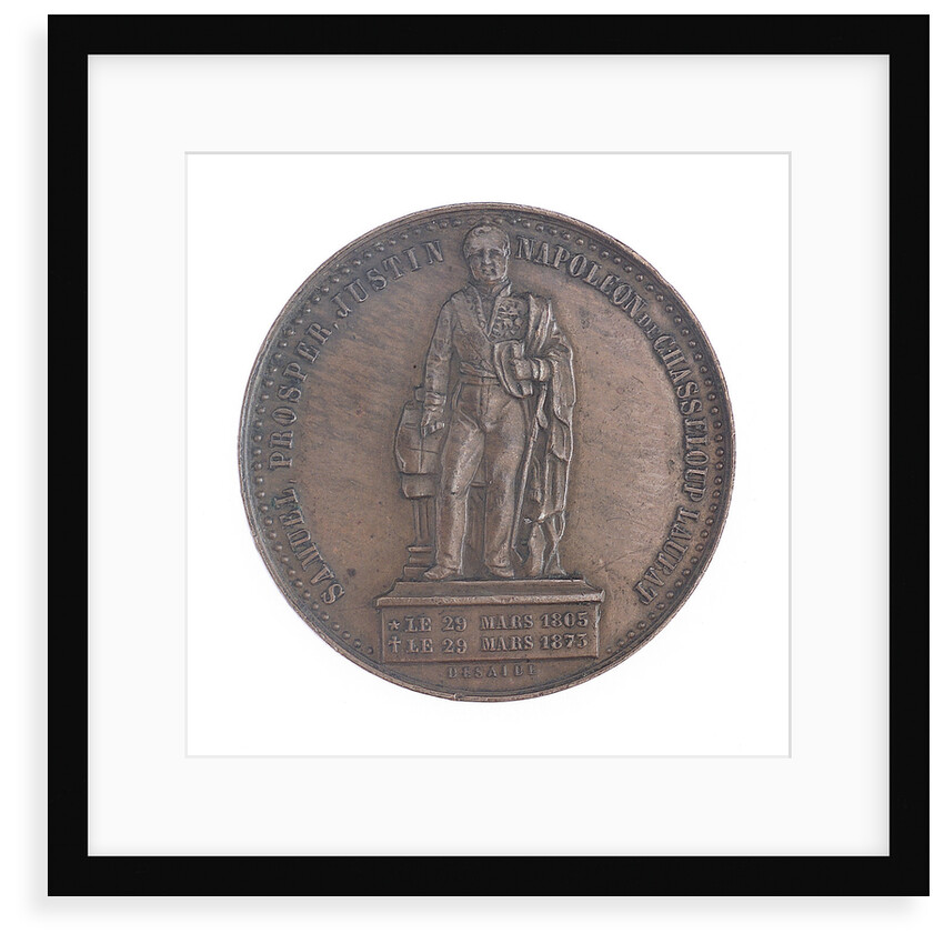 Medal commemorating  Admiral Justin-Napoleon Chasseloup-Laubat (1805-1873); obverse by A. Desaide