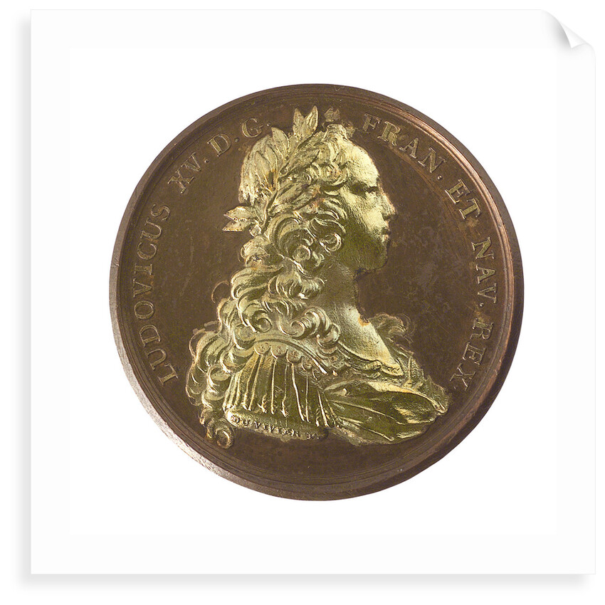 Medal commemorating Louisburg founded and fortified, 1720; obverse by J. Duvivier
