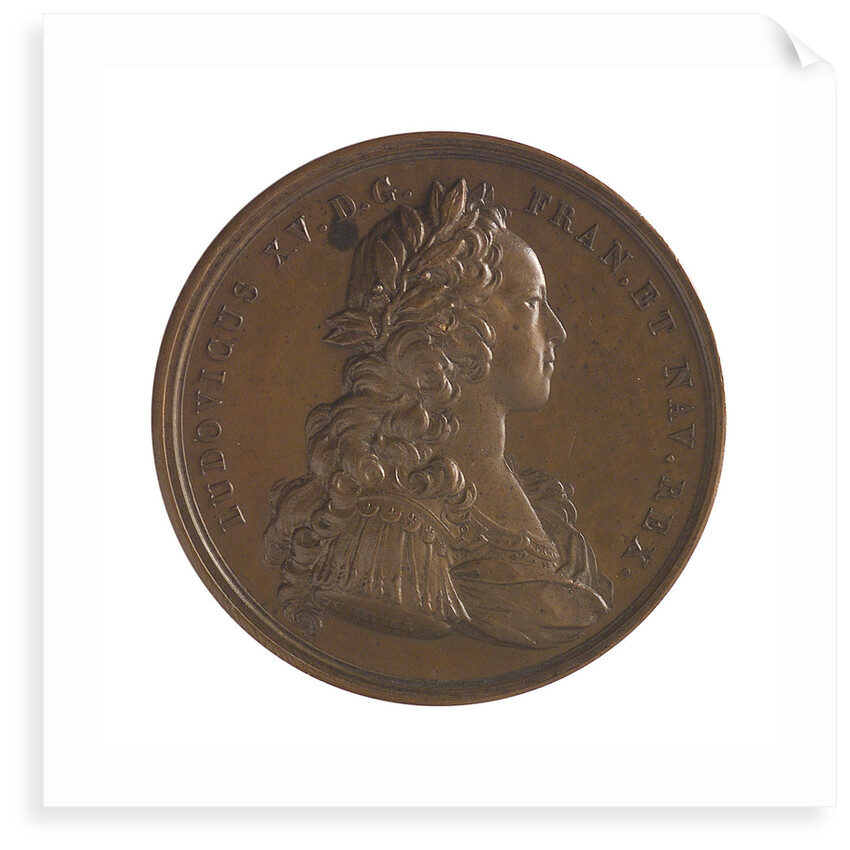 Medal commemorating the defence of Guadeloupe, 1721; obverse by J. Duvivier