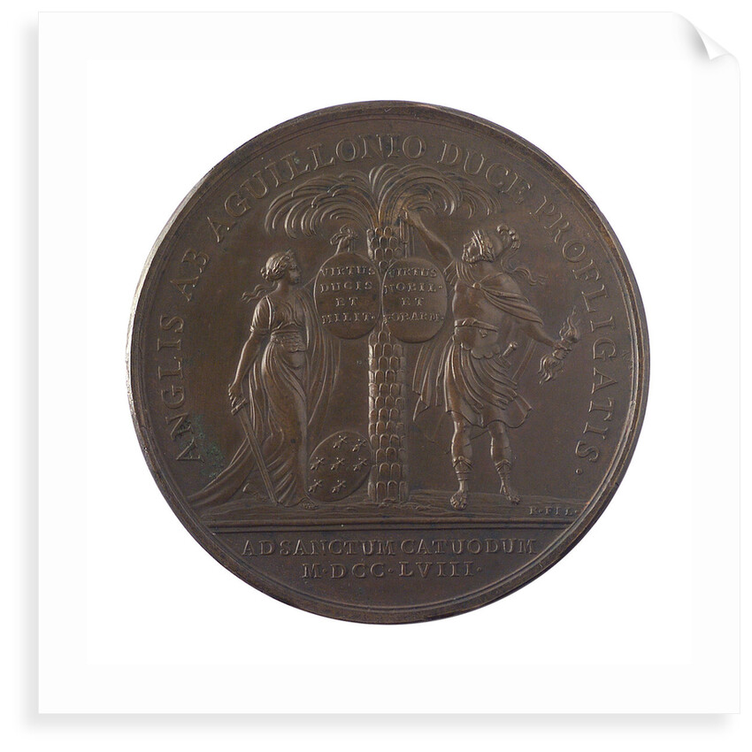 Medal commemorating the action at Saint Cast, 1758; reverse by J.C. Roettier