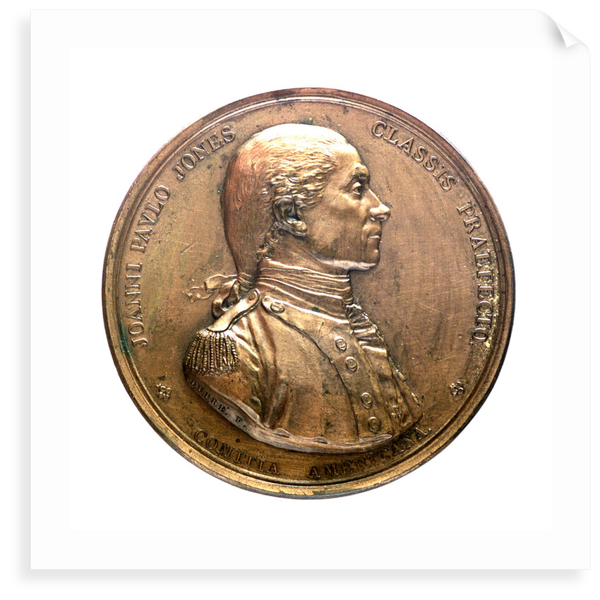 Medal commemorating the action off Flamborough Head, 1779 and Commodore John Paul Jones (1747-1792); obverse by Augustin Dupr