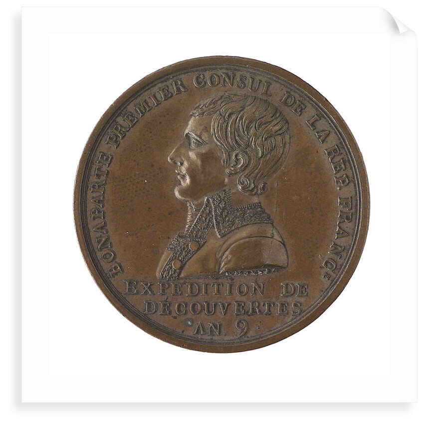 Medal commemorating Captain Nicholas Baudin's expedition to New Holland (Australia), 1801; obverse by P.A. Montagny