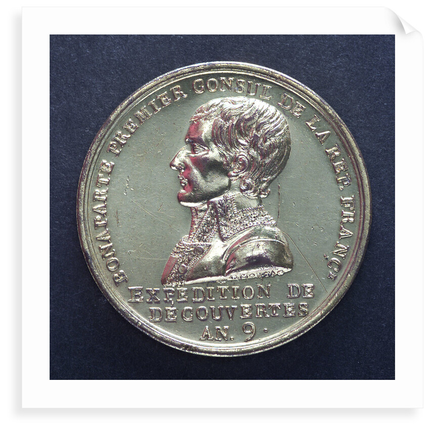 Medal commemorating Captain Nicholas Baudin's expedition to New Holland (Australia); obverse by P.A. Montagny