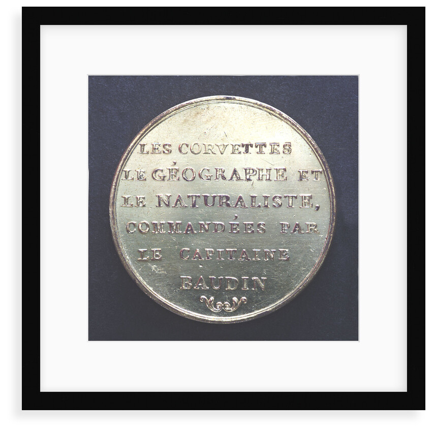 Medal commemorating Captain Nicholas Baudin's expedition to New Holland (Australia); reverse by P.A. Montagny